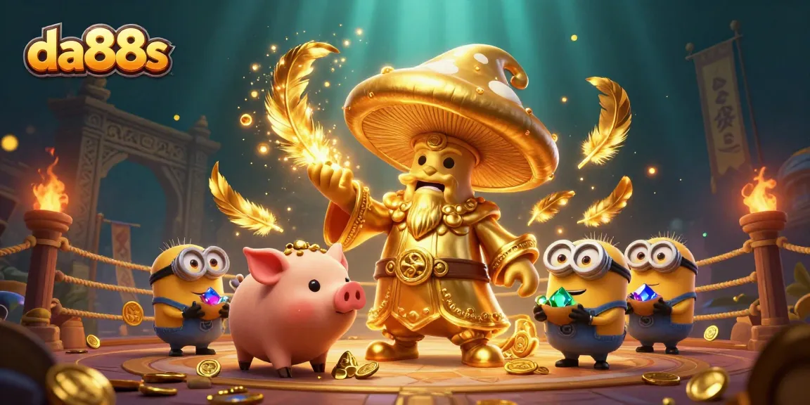 da88s wizard transforms treasure into gold in a vibrant casino-themed adventure
