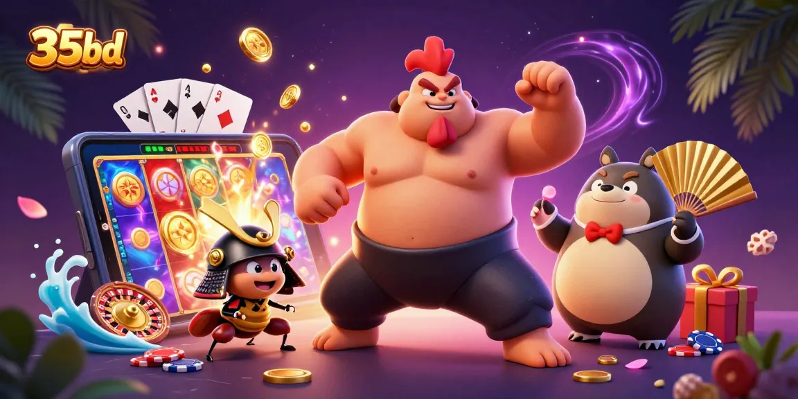 Experience thrilling gameplay with 35bd's vibrant 3D card game scene featuring exciting casino elements.