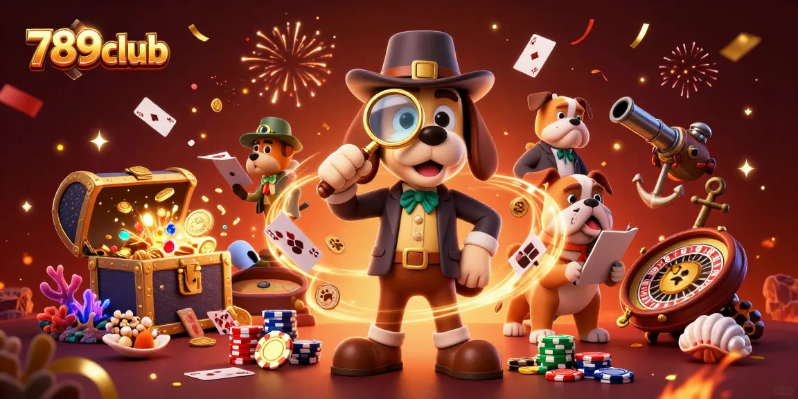 Join the fun at 789club, where detectives search for treasure and poker chips amid thrilling casino adventures.
