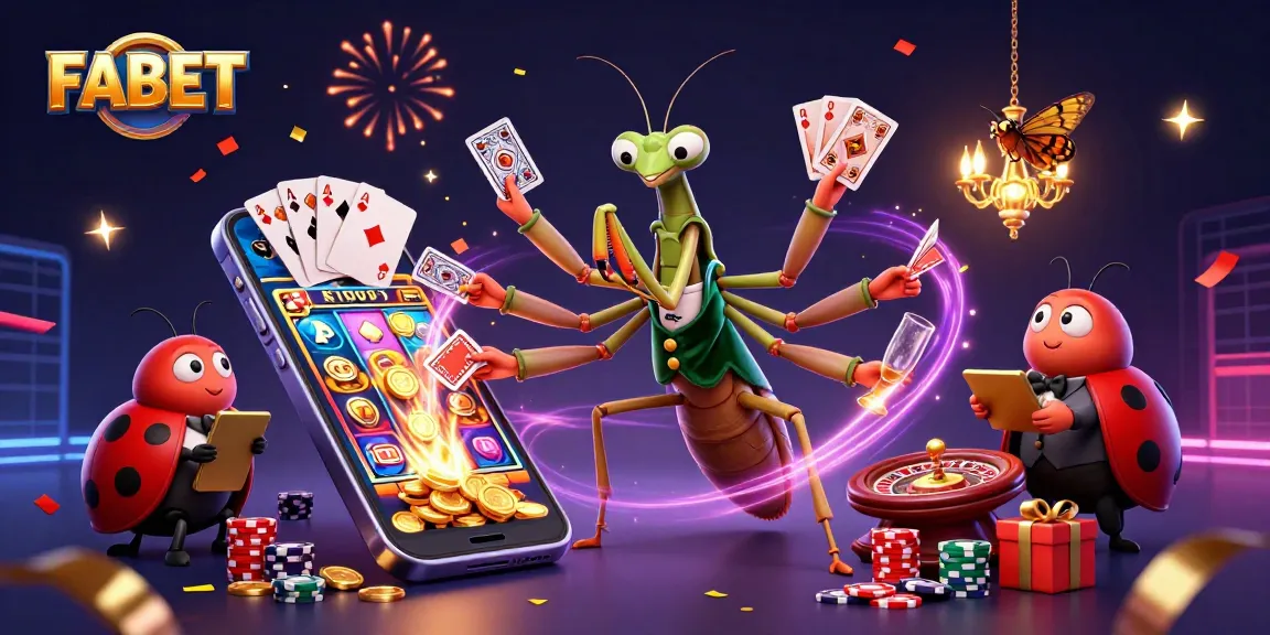 Experience the thrill of FABET with a vibrant 3D illustration featuring animated casino action.